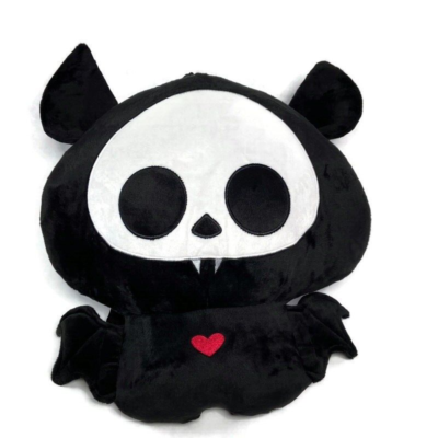 Skelanimals Backpack Diego the Bat Plush Black Dead Skull Goth Emo