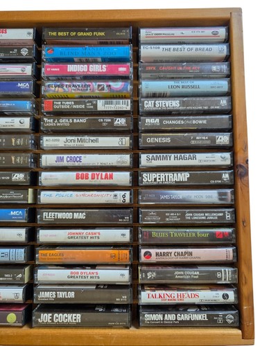 1980's Lot of Music Cassette Tapes 64 Hard ROCK . Storage Box Not Included - Picture 3 of 3
