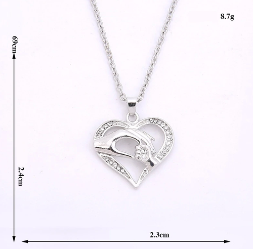 Collar Mamá Amor Corazón Cadena de Cristal Día de la Madre Cumpleaños Dije Joyería Regalo - Imagen 11 de 20