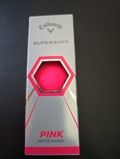 Callaway Supersoft Matte Pink Golf Balls 1 Sleeve (3 Balls) - New
