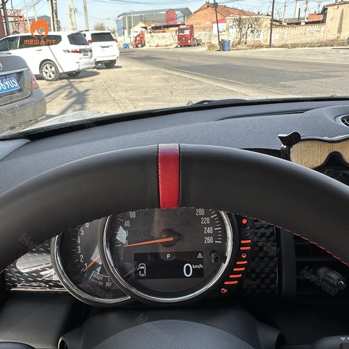 MEWANT Custom PU Leather Steering Wheel Cover for Mini Clubman Convertible JCW - Foto 6 di 11