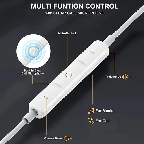 USB-C Type C Headphones Earphones with Mic For Samsung Galaxy S21 S22 +/Ultra - Picture 7 of 12