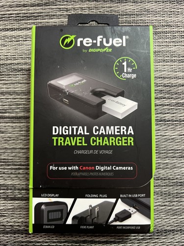 Re-fuel by Digipower | Digital Camera Travel Charger | For Canon Digital Camera - Picture 1 of 9