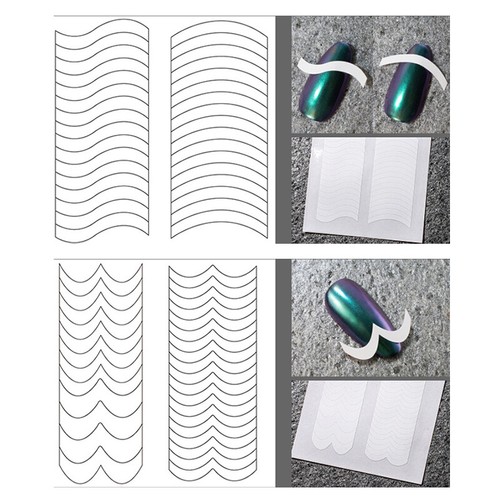 French Manicure Nail Tip Guides Stickers Stencils Tape Line Nail Art Acrylic ๐ - Picture 6 of 17