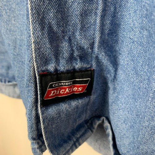 Dickies blau Denim Button Down Kragen Hemd Größe Herren XL - Bild 8 von 11