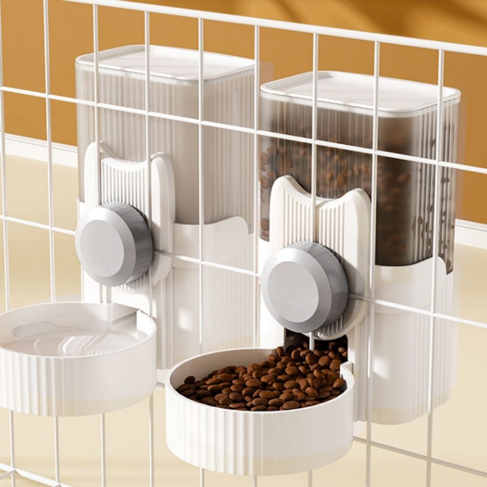 Hanging dog cheap food dispenser