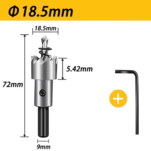 Ø 12-80 mm HSS Lochsäge Hartmetall Edelstahl Bohrkrone Kreisschneider Kernbohrer - Picture 12 of 45