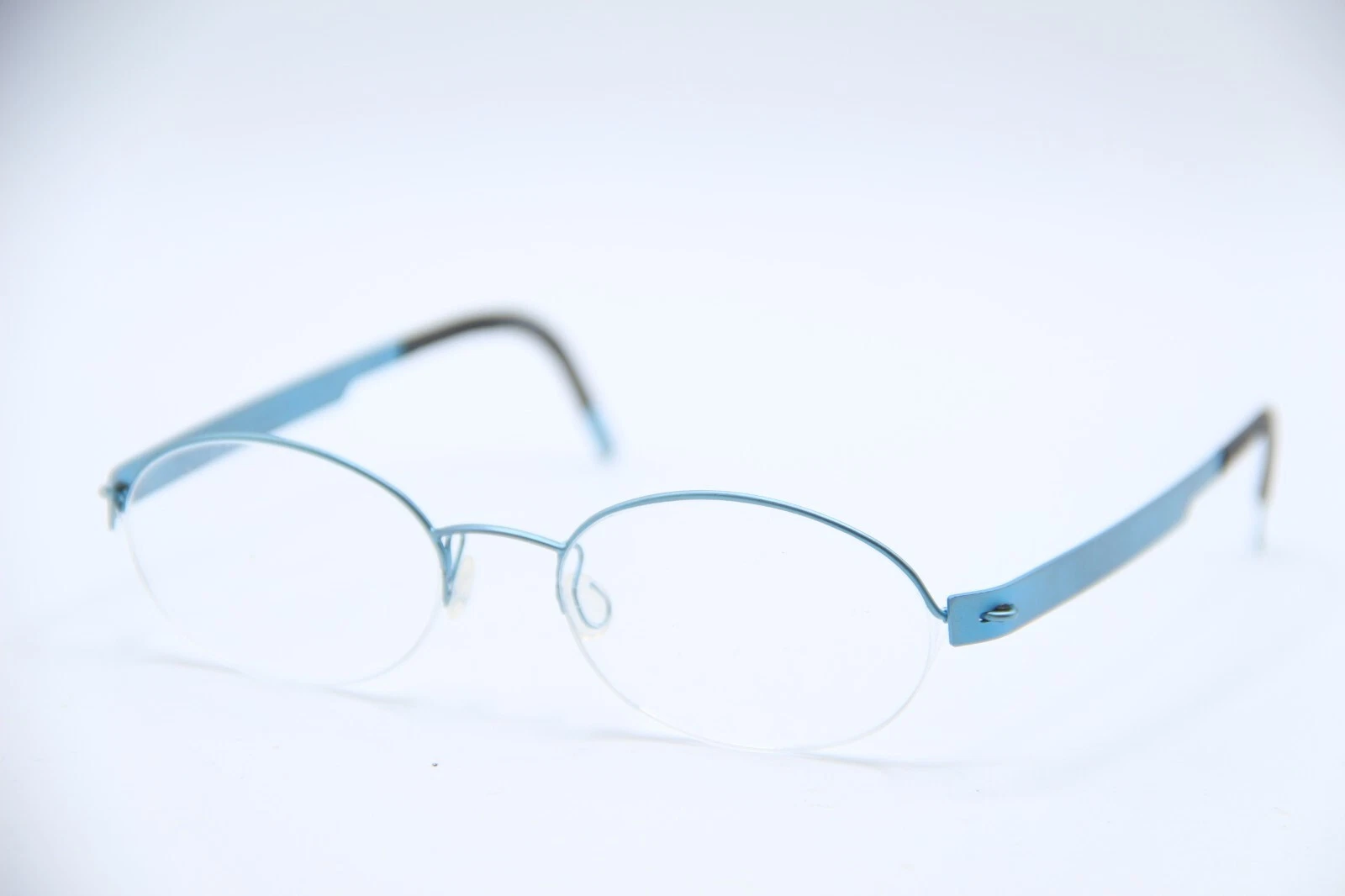 NEW LINDBERG NO. 3014 COL. 25 LIGHT BLUE BLACK AUTHENTIC FRAME EYEGLASSES 44 16