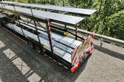 BLACK 6 car Transporter Semitrailer 1:18 scale for Peterbilt Kenworth Road Kings - Picture 4 of 7