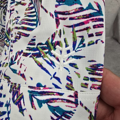 Coolibar Long Sleeve Mens Nassau Fishing Shirt Large White Beach Leaves UPF 50+ - Picture 10 of 20