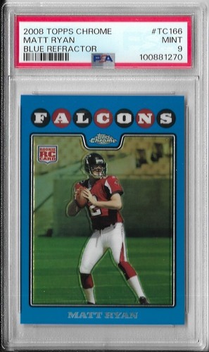 PSA 9 MINT 2008 Topps Chrome Blue Refractor Matt Ryan Rookie RC #TC 166 HOF'er