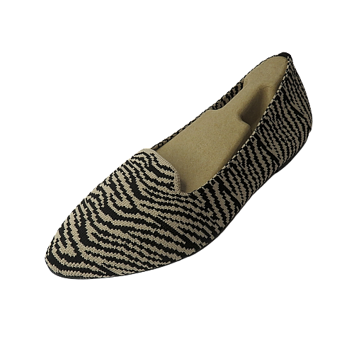 New Skechers CLEO Knitty Zebra Natural Black Women's Ballet Flats Slip On Shoes - Picture 7 of 8