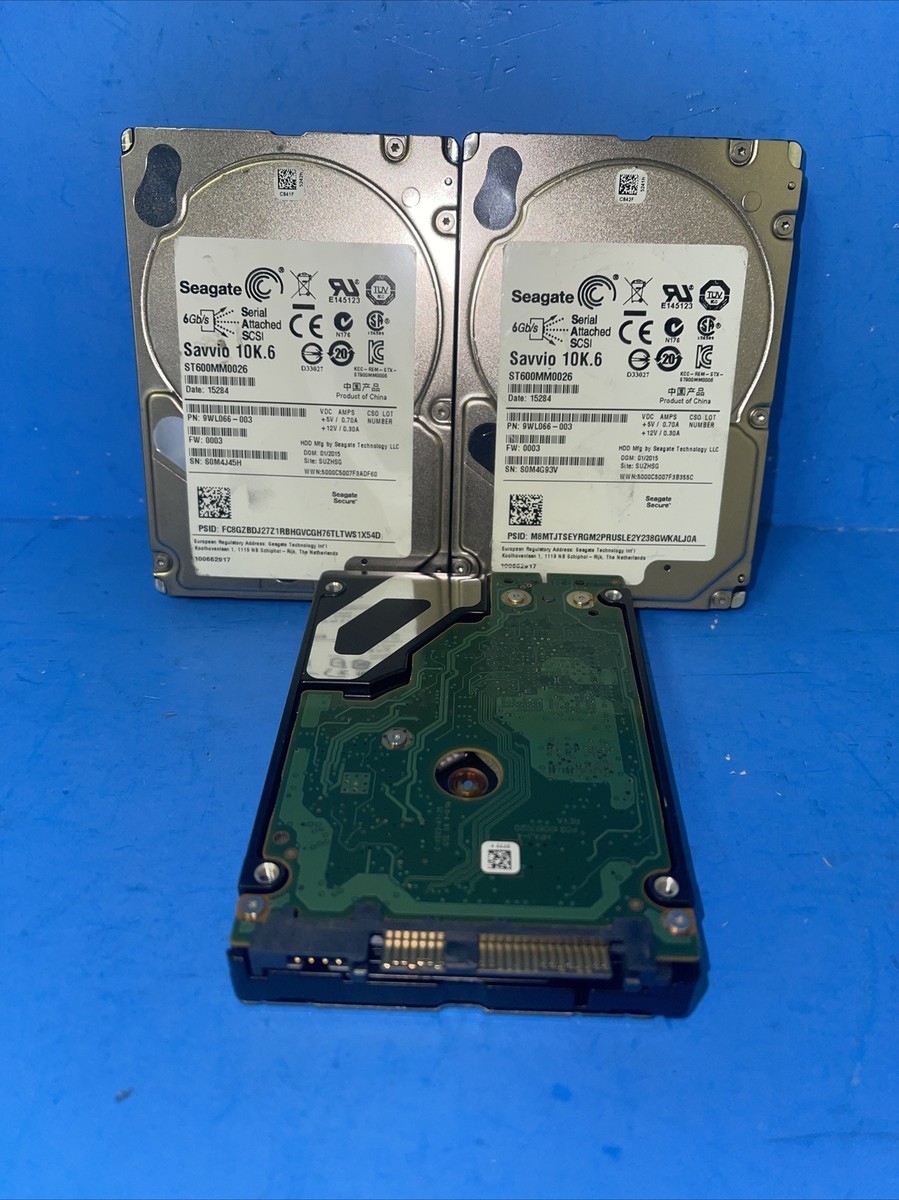LOT OF 5 Seagate Savvio 10K.6 SAS 600GB,InternaL2.5