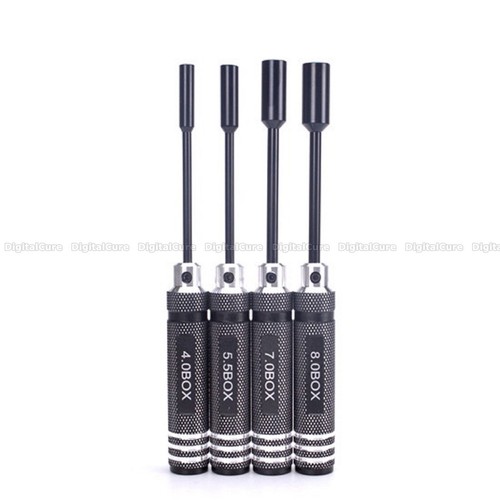 RC Sechskant Schraubendreher 4tlg MUTTERN Steckschlüssel Schraubensatz 4mm 5,5mm 7mm 8mm - Autos LKW  - Bild 3 von 4