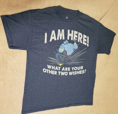 Disney Parks Aladdin Genie Herren Tshirt I am here Other Wishes Größe M Original - Bild 2 von 3