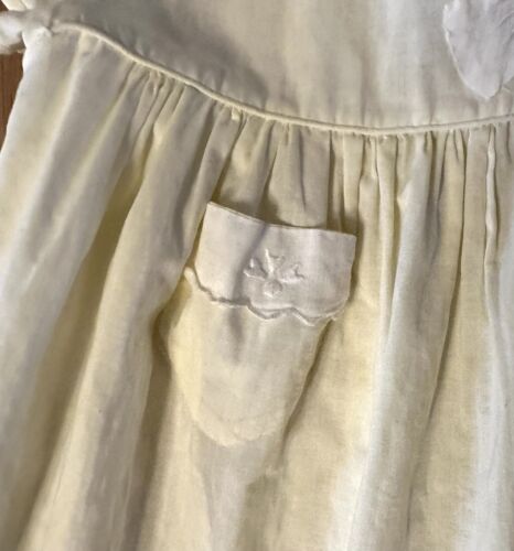 Vintage Handmade Alfred Leon Original Infant White Cotton Dress 12-18 Mo - Picture 7 of 14