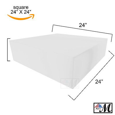High Density Square Upholstery Foam Cushion Seat Replacement Pad,20x20,24'' X 24''