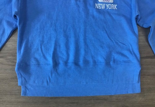 Girls' Syracuse 1995 New York Long Sleeve 1/3 Zip Pullover Sweatshirt Blue L - Picture 5 of 6