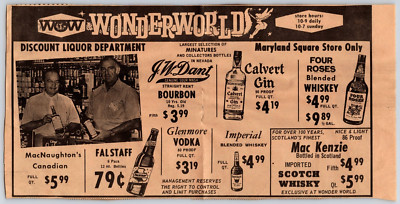 1969 Las Vegas Nevada Newsletter Clipping Wonderworld Liquor Store