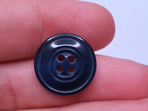 6 Knöpfe Knopf Kunststoff Perlmuttknöpfe 18mm Schwarz + Dunkelblau Hohe Qualität - Bild 4 von 4