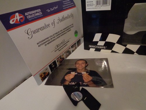 MINICHAMPS 2001  HONDA NSR TEAM NASTRO AZZURO GP  SIGNED VALENTINO ROSSI - Picture 5 of 14