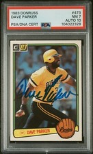 1983 Donruss #473 Dave Parker Autograph PSA 7 with PSA 10 Auto