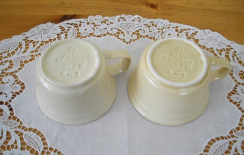 Pfaltzgraff VILLAGE Beige Brown Coffee Cups Mugs ~ Set of 2 ~ - Picture 3 of 4