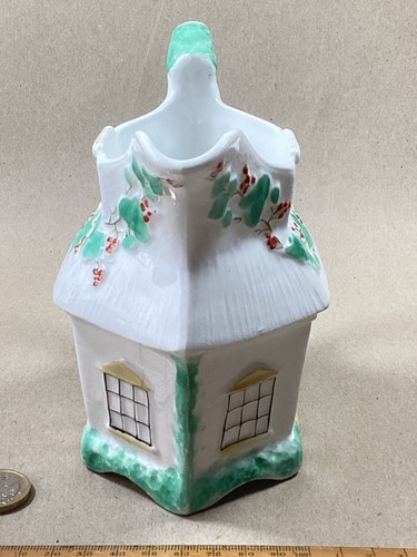 PRIMO VITTORIANO STAFFORDSHIRE PORCELLANA "COTTAGE" LATTIERA/CREMA BROCCA. 5 3/4 pollici di altezza. - Foto 2 di 8