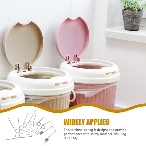 18 Pcs Small Spring Trash Can Lid Torsional Replace Garbage - Afbeelding 6 van 12