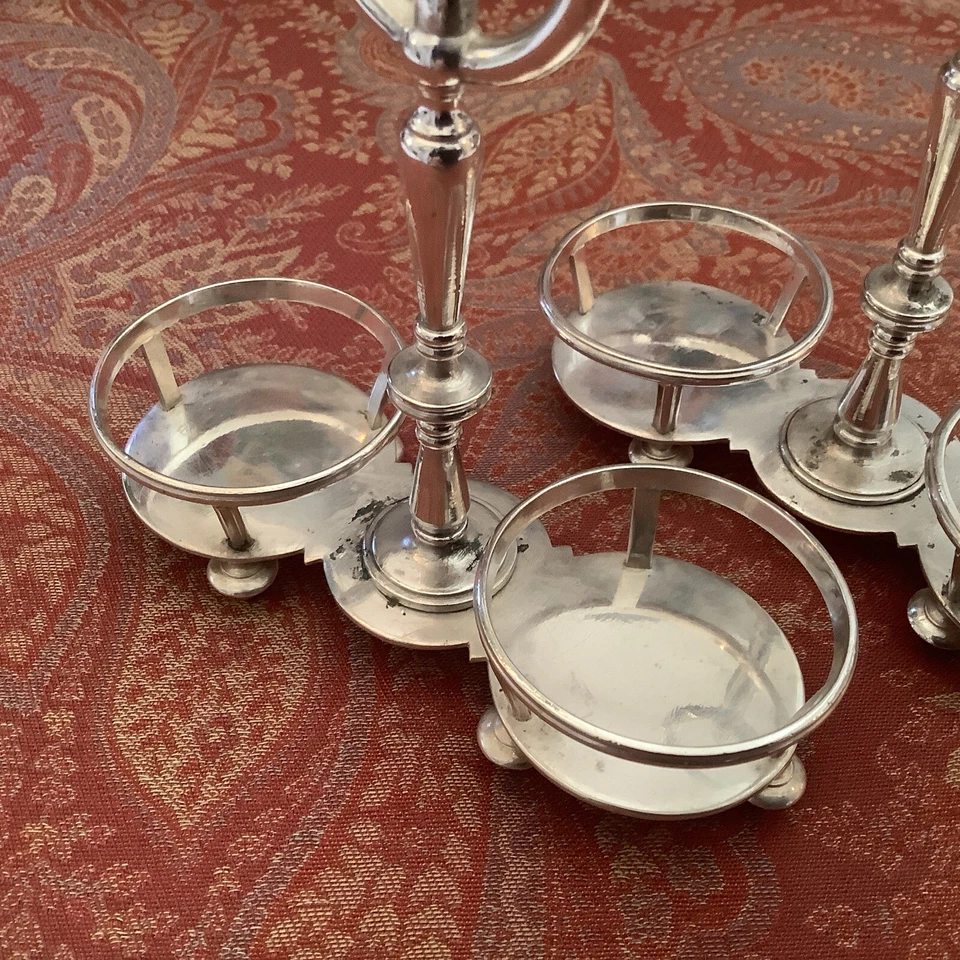 Antiguo par de portacondimentos Christofle enchapado en plata alrededor de 1800’s Foto 2 de 4