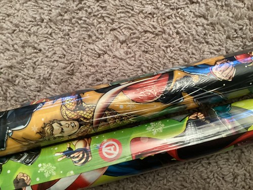 2 Rolls Marvel And DC Birthday Christmas Gift Wrapping Paper 40 sq ft Total - Picture 4 of 4