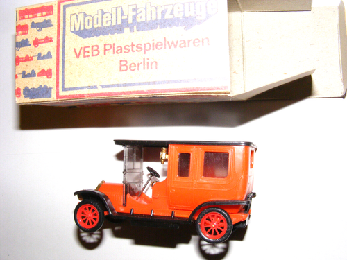 DDR VEB Plastspielwaren Berlin 1:50 Oldtimer Daimler Benz 1911 Modellauto OVP - Bild 4 von 4