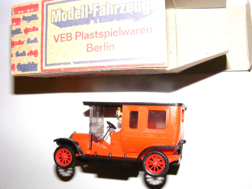 DDR VEB Plastspielwaren Berlin 1:50 Oldtimer Daimler Benz 1911 Modellauto OVP - Bild 4 von 4