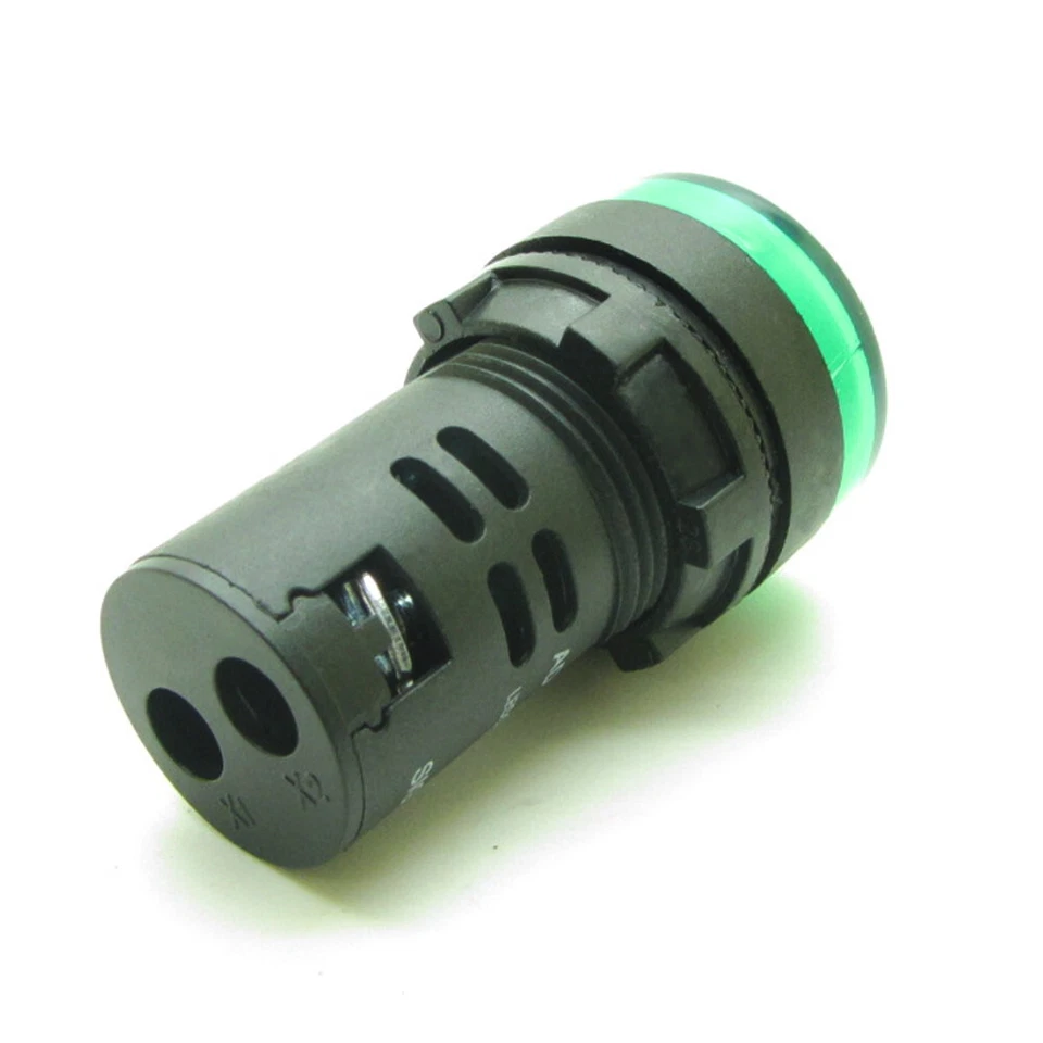 5 x Pure Green 22mm 0.87" 24V DC AC LED Indicator Light Power Signal Panel Lamp - Image 4 of 4