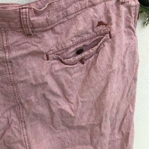 Tommy Bahama Leinen Shorts Herren 40 lachs rosa Nadelstreifen - Bild 11 von 13