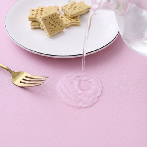 Solid Colour PVC Tablecloth Rectangular Table Cover Household - Picture 7 of 19