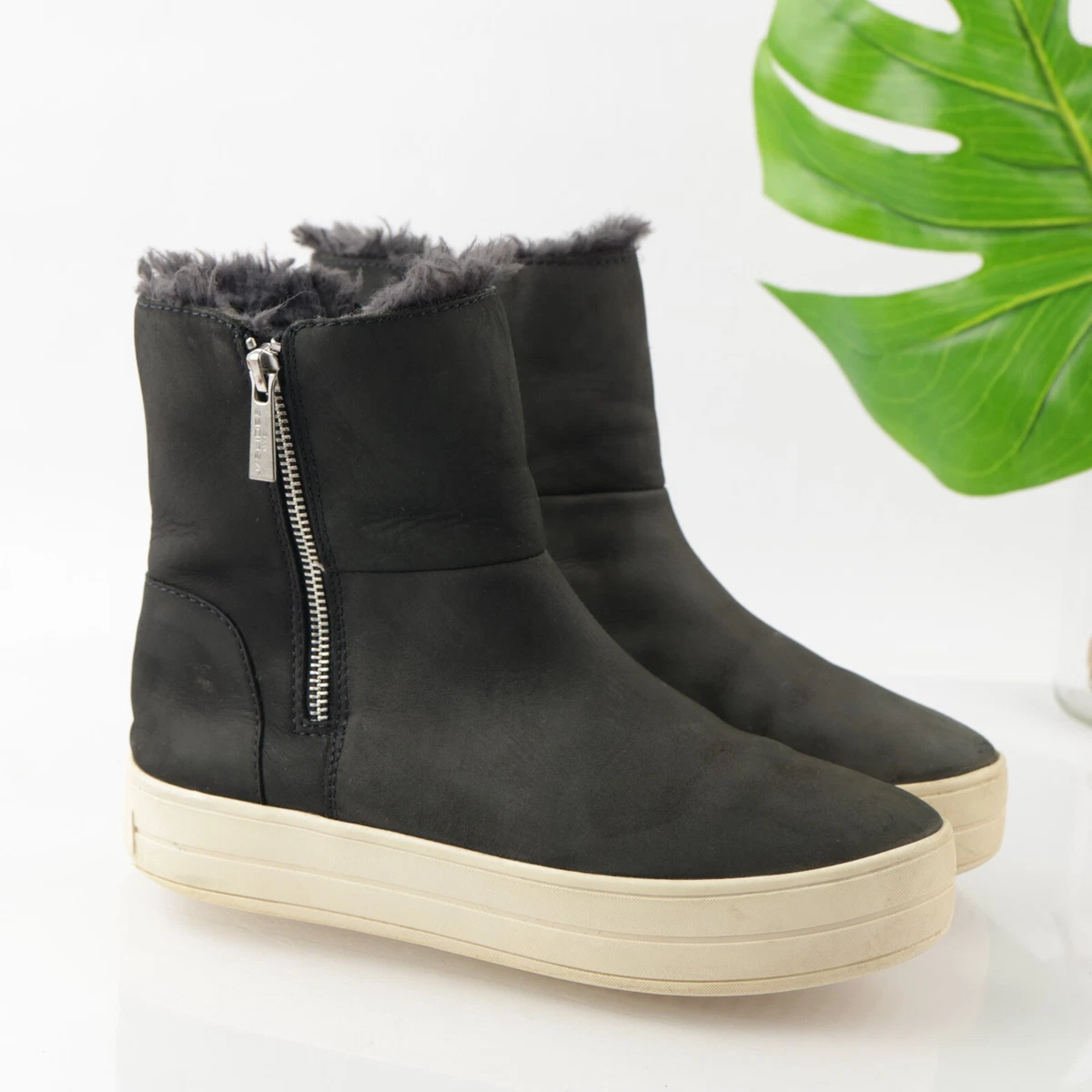 J Slides Women s Henley Sneaker Snow Boot Size 7.5 Platfrom Black