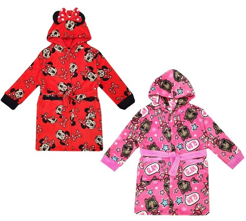 Girls LOL Minnie Mouse Dressing Gown Bathrobe Robe Nightwear 2-10 Years - Picture 3 of 13