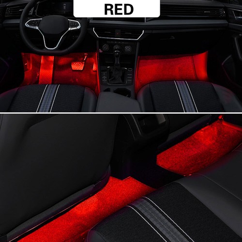 LED Light Car Interior Accessories Atmosphere Lights Lamp w/ Remote Control Set - Imagen 10 de 12