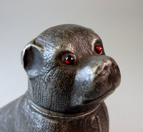 Figur Hund Eisen Hohlkörper bzw. Streuer z.B. für Löschmittel um 1860 (92889) - Picture 6 of 10