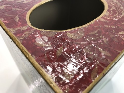 Marye Kelley Weihnachten Taschentuch Box Abdeckung Santa Gesicht mit Stechpalme............a7 - Bild 8 von 10