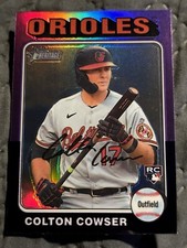 2024 Topps Heritage Chrome Purple Refractors #388 Colton Cowser Orioles