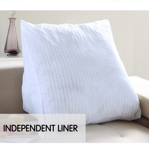 Backrest Support Reading Pillow Filled Triangular Wedge Cushion for Daybed Sofa - Picture 45 of 60