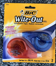 BIC WITE-OUT EZ CORRECTION TAPE 39.3 FEET School Office