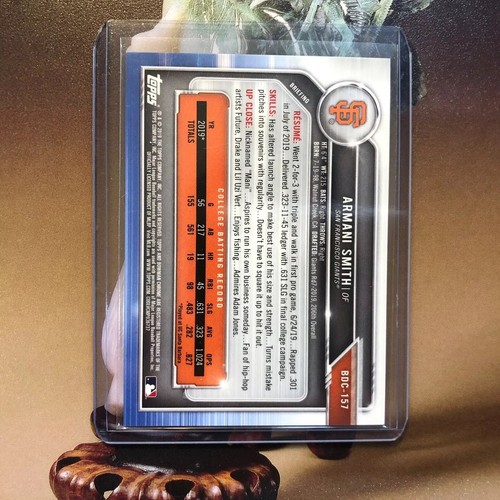 Bowman Chrome Draft Armani Smith Orange Refractor 2019 #d/25 REF RC SF Giants - Imagen 2 de 2