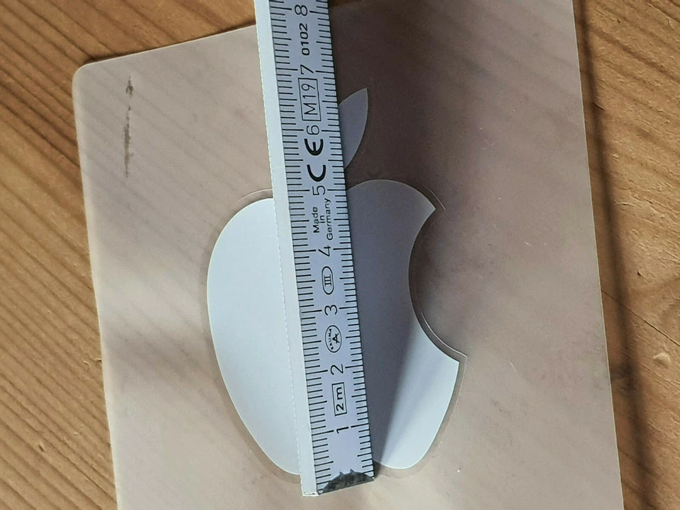 2 Stück Original Apple Logo Aufkleber iMac iPad Apfel groß ca.5x6cm Neu Sticker - Bild 3 von 3