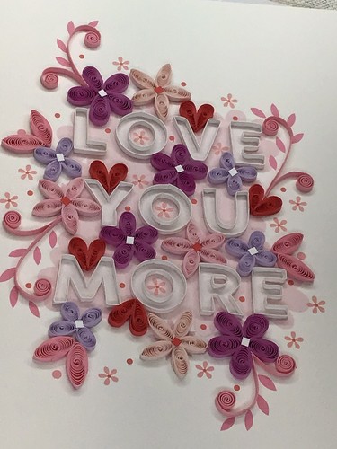 Hallmark Biglietto Buon San Valentino QUILLING Carta Artigianale Firma Love You More - Foto 2 di 4