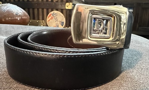 Cinturón de cuero negro/cordobés reversible Christian Dior de colección años 70 Italia - Imagen 4 de 12