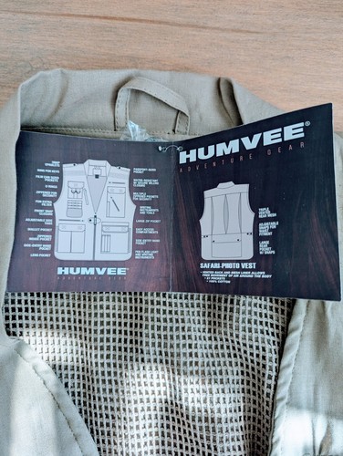 NEW WITH TAGS Humvee Safari Photography Vest Hunting Fishing Outdoors Cotton XL - Picture 5 of 5