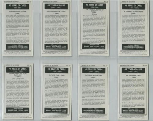 Brooke Bond. A full set of 48 cards 1994, 40 Years of cards. BLACK Text. - Picture 11 of 11